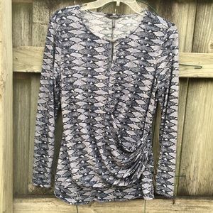 Daisy Fuentes Gray Medium Blouse